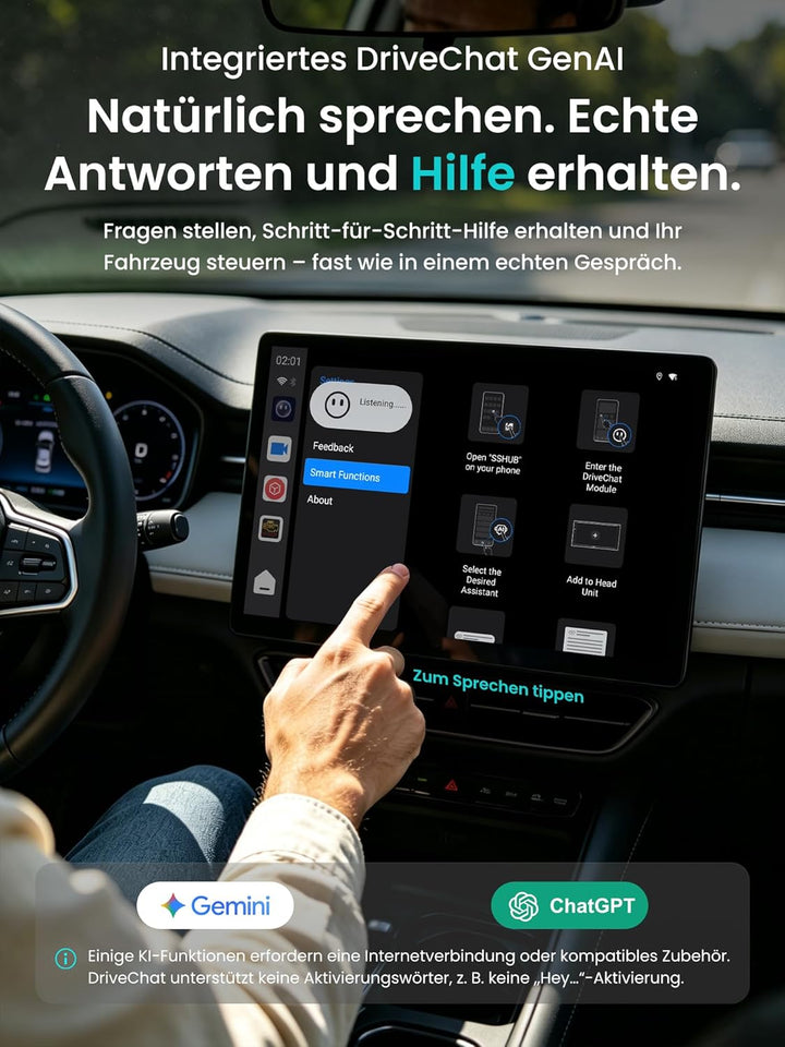 CarPlay AI Box, Wireless CarPlay Adapter Netflix/YouTube/TF-Karte 4GB+32GB - AI Box Android Auto Vid