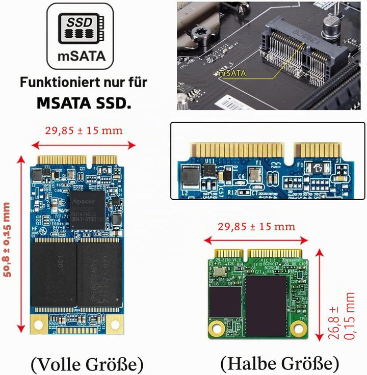 NFHK Dual MSATA Mini-SATA SSD Karte JOBD Raid0 Span-Bridge auf USB 3.0 Type-C USB-C 2,5 Zoll SATA Co