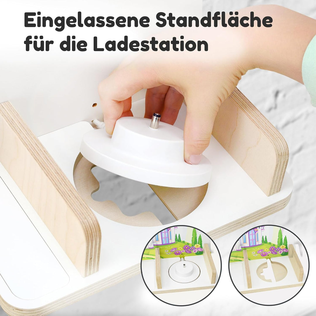 stadtecken Holzregal für Musikbox I passend für die Toniebox und ca. 35 Tonies I Perfekte Aufbewahru