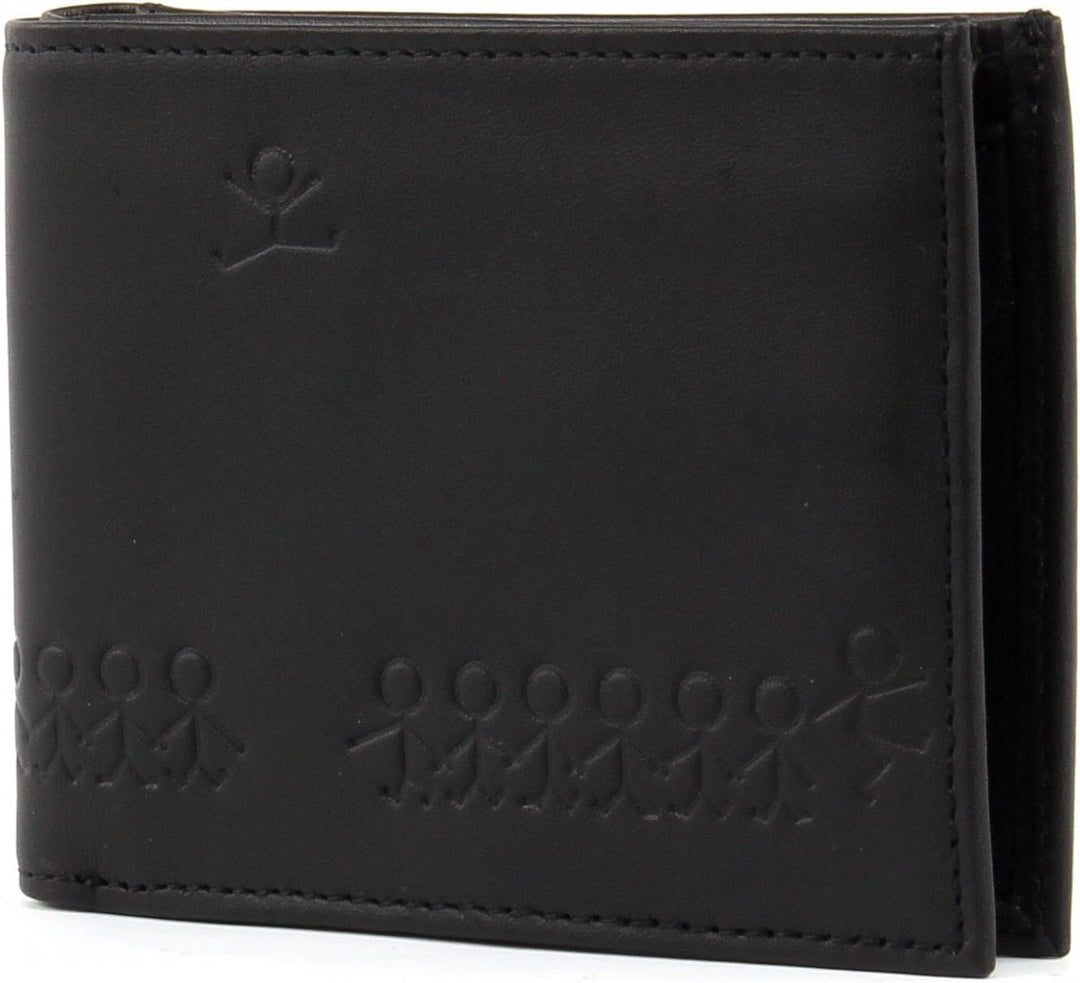 Oxmox Geldbörse Leder Leather Pocketbörse Jumping-Jack Embossed Black, Jumping-jack Embossed Black