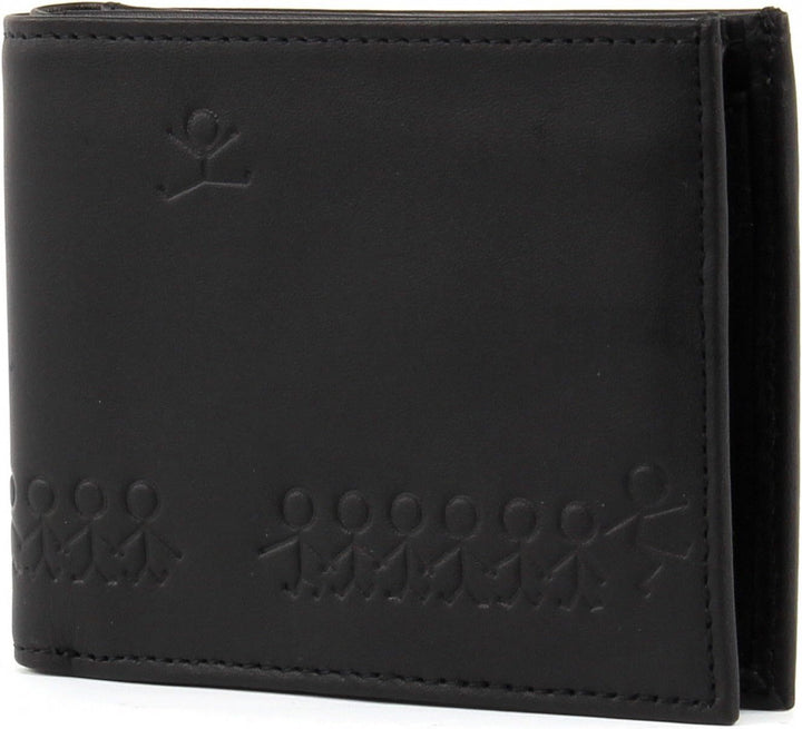 Oxmox Geldbörse Leder Leather Pocketbörse Jumping-Jack Embossed Black, Jumping-jack Embossed Black