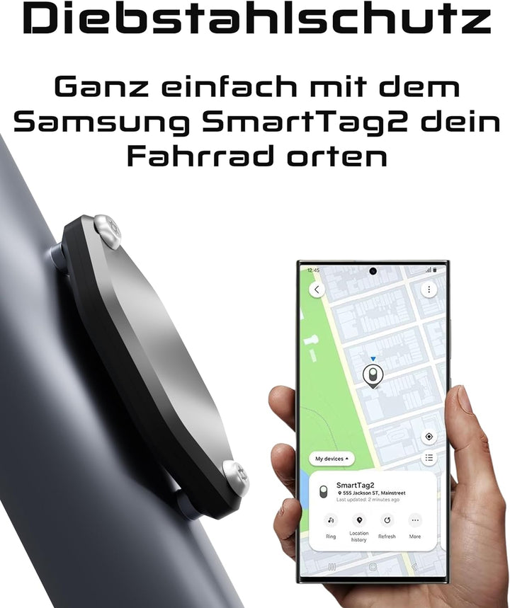 GRAPID Fahrradhalterung für Samsung SmartTag 2 Fahrrad Halterung – Universeller Halter – Tracker für