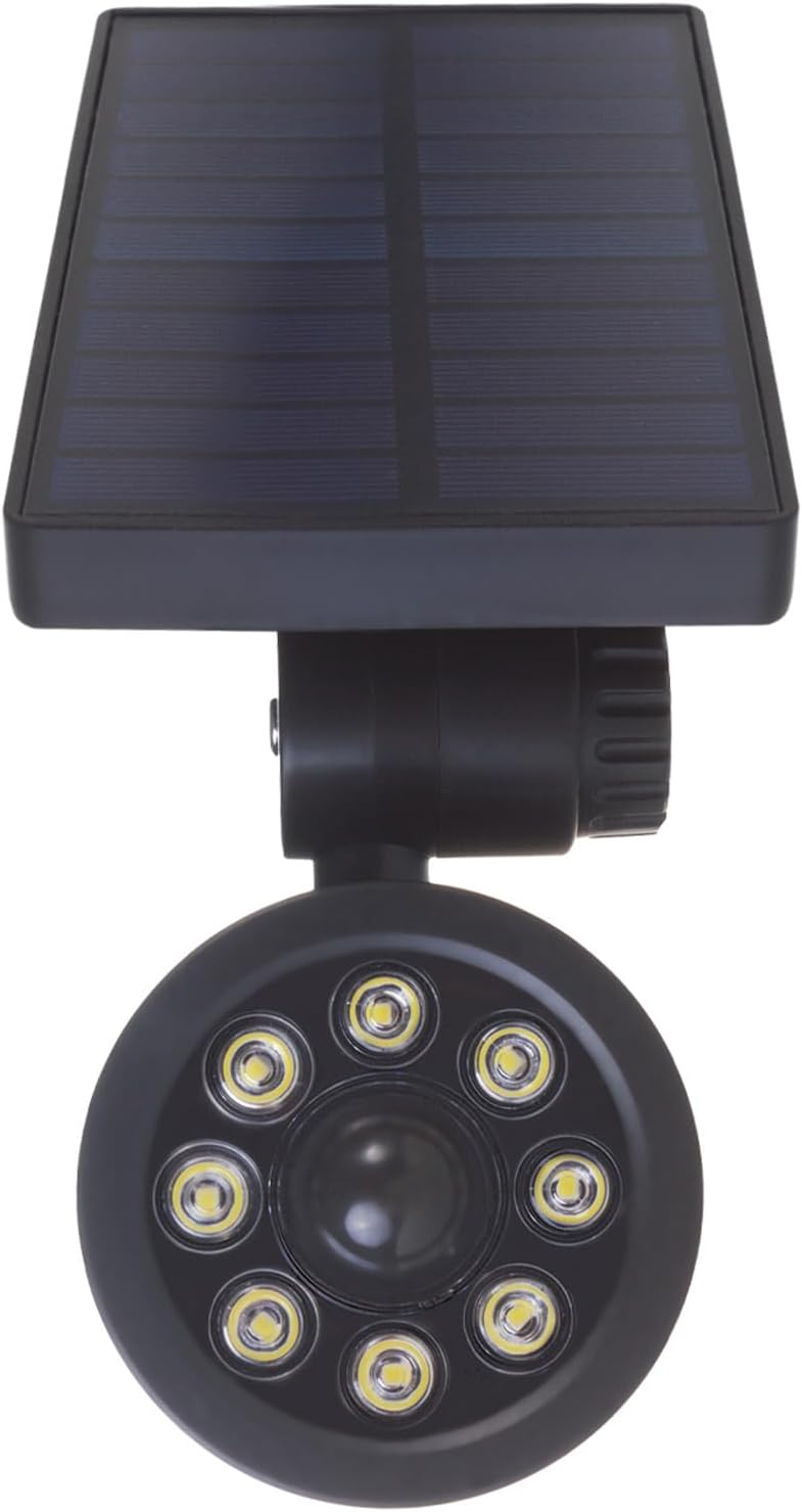 Maclean Solar Kamera-Attrappe mit Bewegungsmelder und LED-Licht | IP Überwachungskamera Attrappe mit