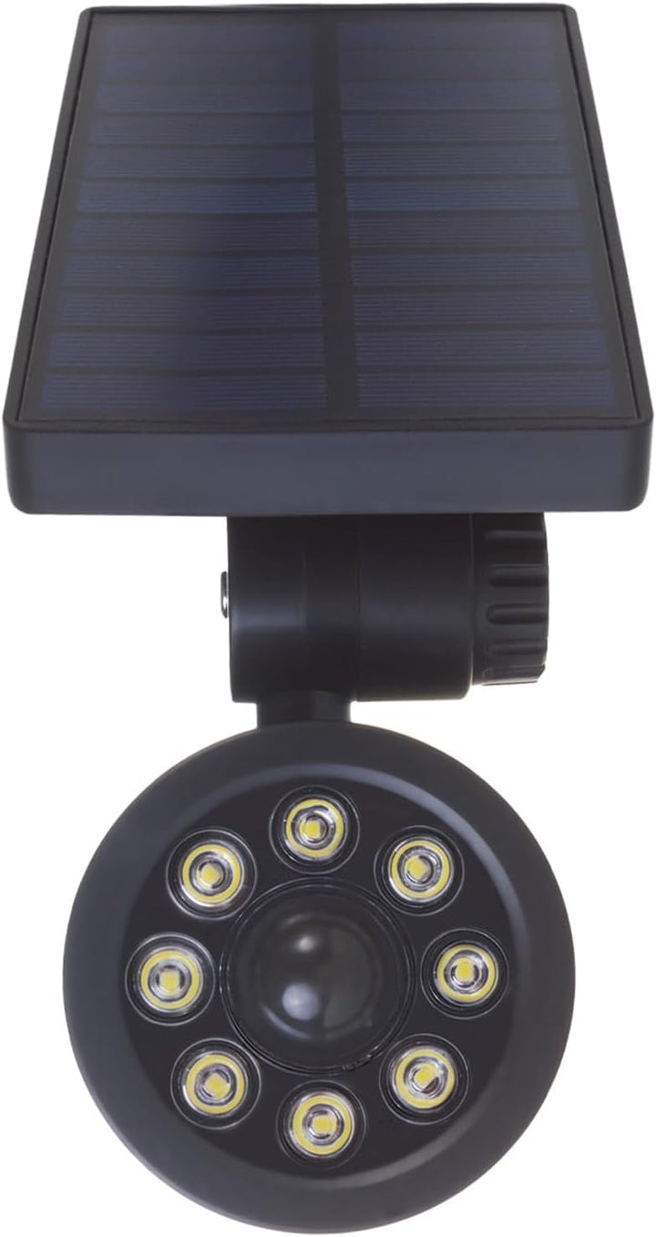 Maclean Solar Kamera-Attrappe mit Bewegungsmelder und LED-Licht | IP Überwachungskamera Attrappe mit