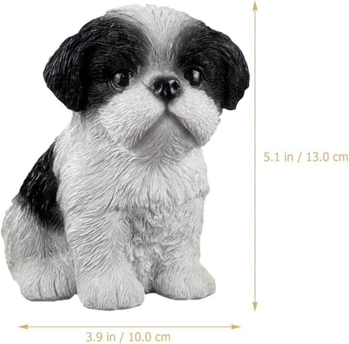 BESPORTBLE Shih Tzu- Welpen Niedlicher Hund Harz Figur- Schmuck- Verzierbarer Hund Dekorationen- Sch
