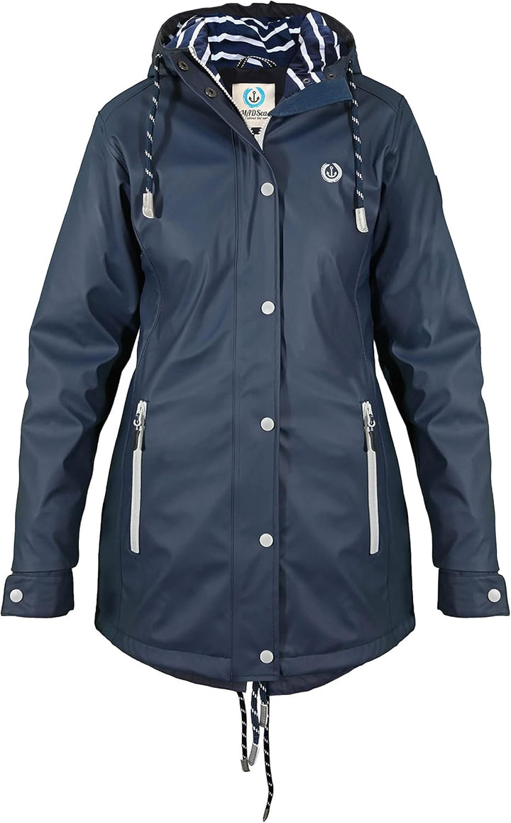 MADSea Damen Regenmantel Friesennerz 620 | halblanger wasserdichter Regenparka | winddicht mit marit