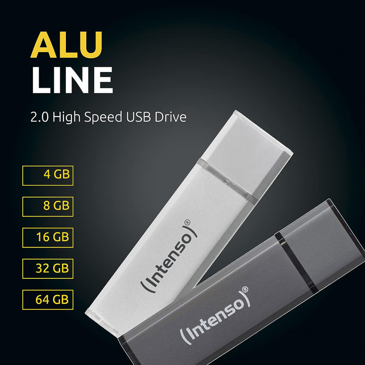 Intenso Alu Line 3x 16GB USB-Stick USB 2.0 silber (Dreierpackung) 3x 16 GB - USB 2.0 silber, 3x 16 G