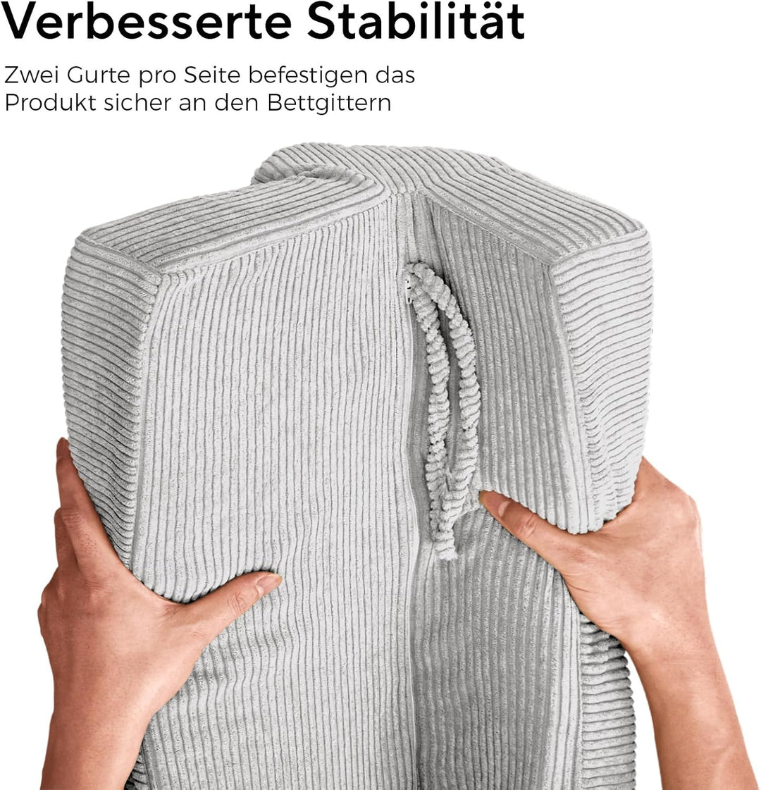 AEOCOO Bettkantenschutz für Kinderbetten 90 cm – weiche Memory-Schaum Bettumrandung, Rausfallschutz