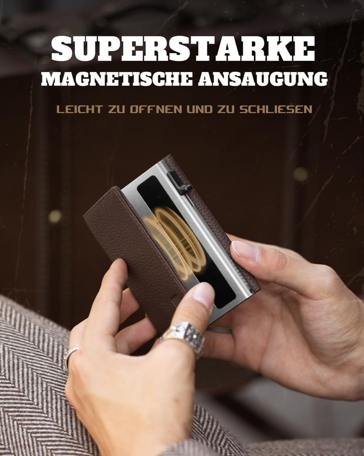 DODENSHA MagSnap Pebble Geldbörse Damen & Herren I Slim Wallet mit Münzfach I Kreditkartenetui Geldb