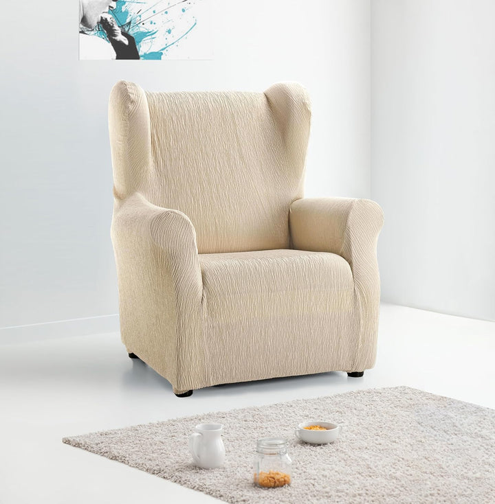 Martina Home Emilia Tasche Sillón Orejero, Stoff, Beige, 33 x 8 x 42 cm Elegantes Beige, Elegantes B