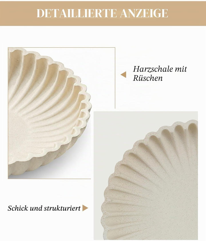 Hanobe Deko Schale Dekoratives Schlüsselschale: Rund Mittelstück Dekoschalen für Schlüssel, Esszimme