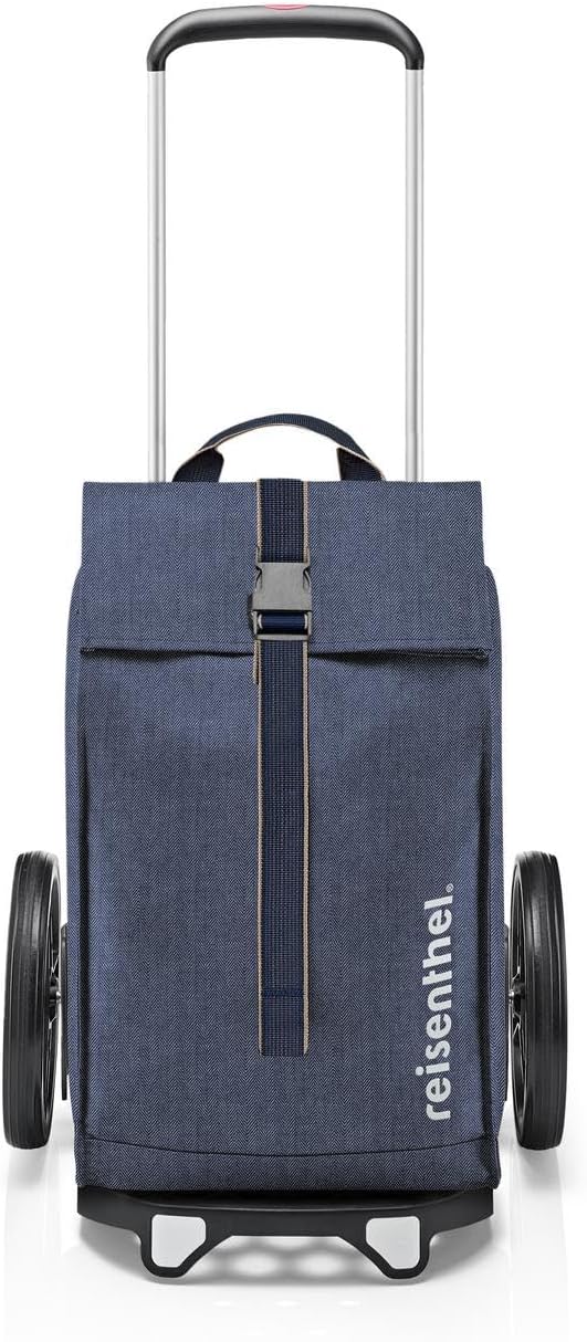 reisenthel Citycruiser Herringbone Dark Blue – Praktische Einkaufstasche mit Mehreren grossen Fächer