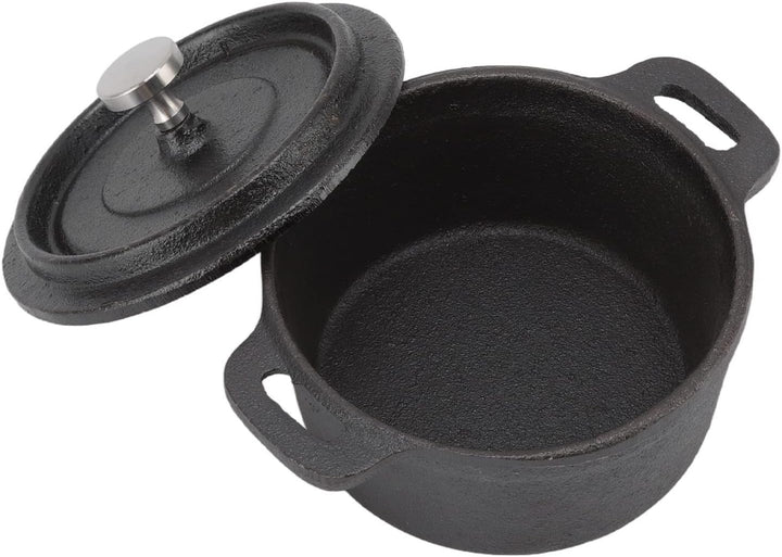 Dutch Oven, antihaftbeschichtete flache Gusseisenpfanne, traditioneller Stil, verdickter, ergonomisc