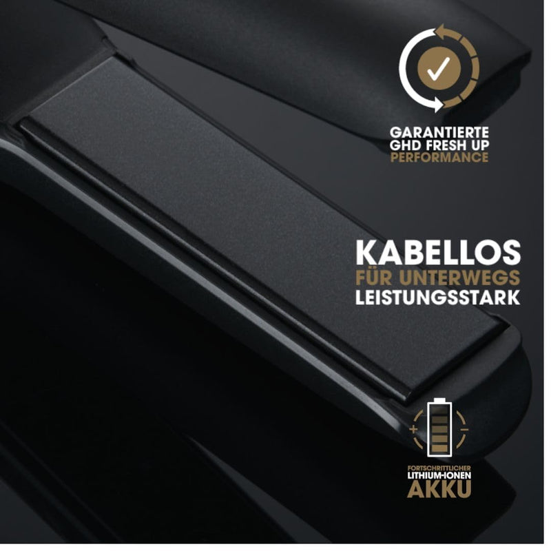 ghd Unplugged - kabelloser professioneller Haarglätter mit Dual-Technologie - Zone, Schwarz Old Pack