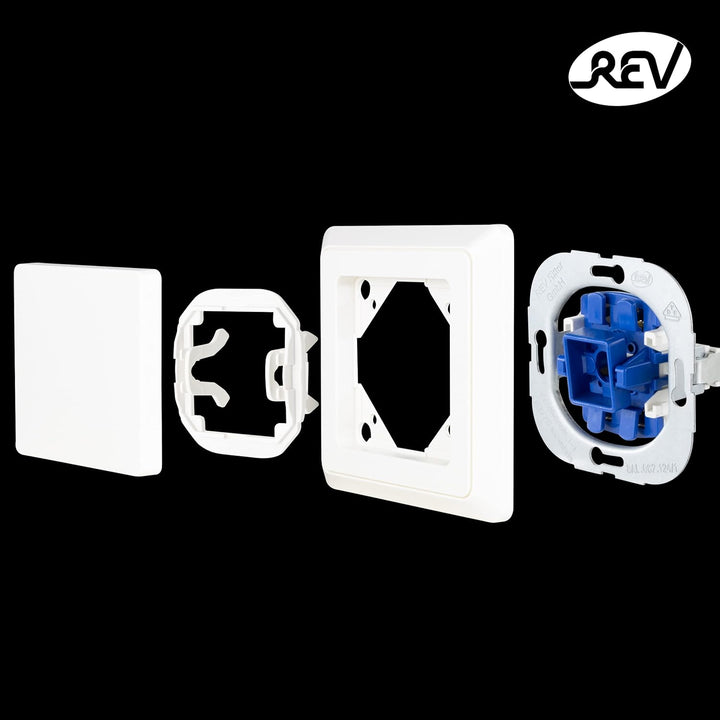 REV PrimaLuxe SET, Weiss, Steckdosen 8Stück Steckdosen 8Stück Sets, Steckdosen 8Stück Sets