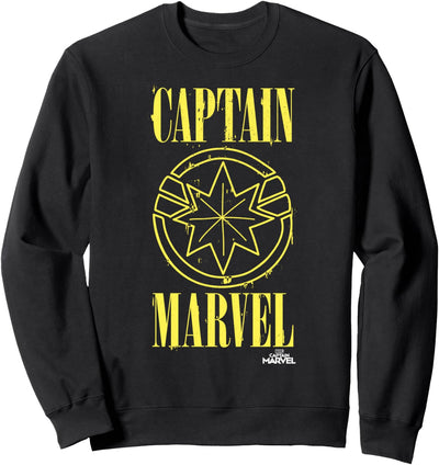 Captain Marvel Yellow Line Logo Sweatshirt