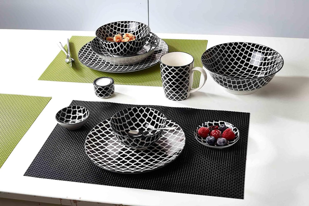 Ritzenhoff & Breker Takeo Swing Suppenteller 6er Set, 20 cm, Tiefe Teller mit vollflächigem Dekor, S