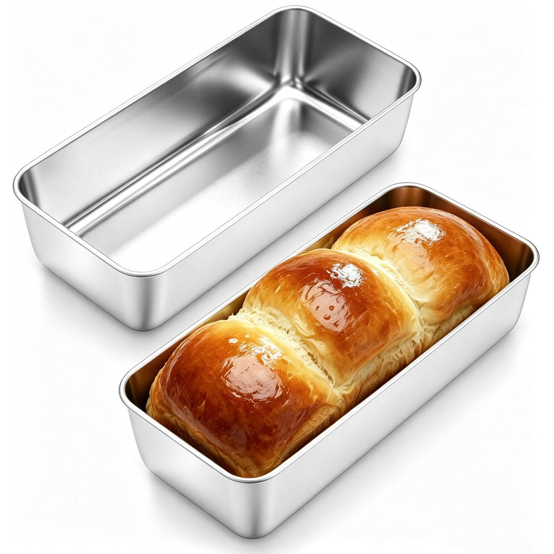 Kastenform Gross Rechteckig 2 Stück Brotbackform Edelstahl Brotform 32x14x6 cm Kastenbackform Backfo