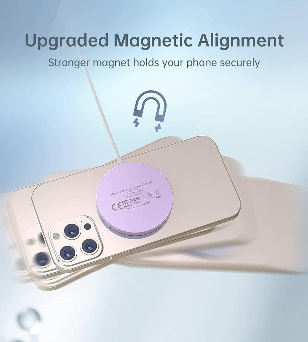 Ladegerät,Wireless Charger mit iPhone ladestation,induktive ladestation,magnetisch Induktionsladeger
