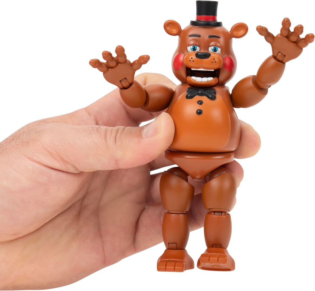 Five Nights at Freddy’s FNF0002 - Toy Freddy - 12,5 cm - bewegliche Figur mit Schreckfunktion und Au