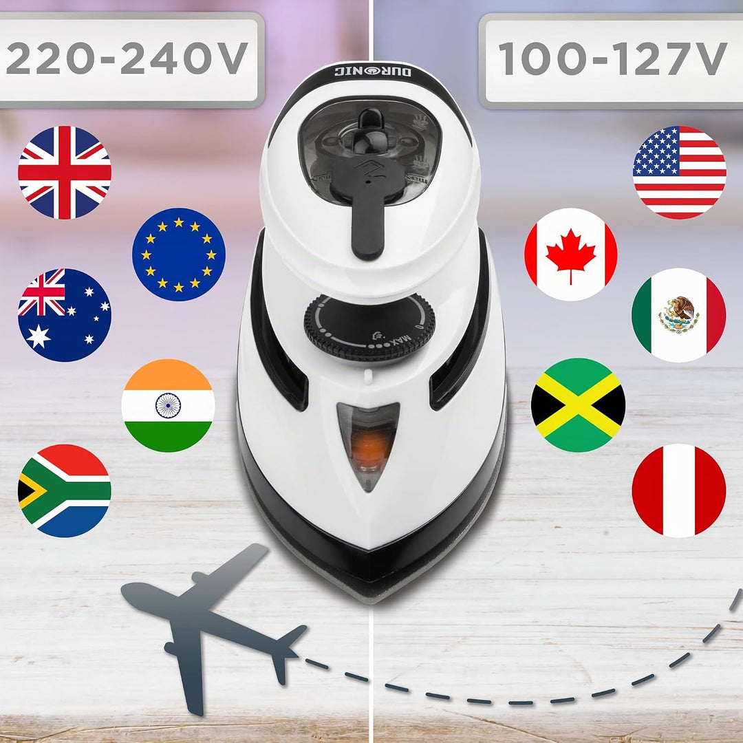 Duronic SI4 WB Mini Reisebügeleisen, 420W Mini Bügeleisen, Dampfbügeleisen 30ml Wassertank, kleines