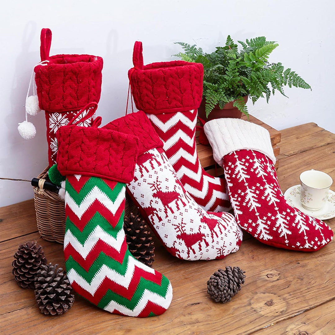 Weihnachtsstrumpf 3er Set,Weihnachtsdeko Grosse,Weihnachtsstrümpfe Personalisierte zum Befüllen und