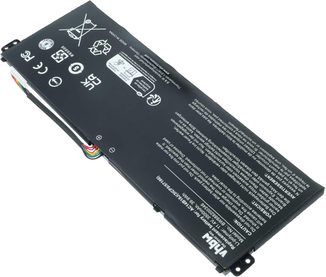 vhbw Akku kompatibel mit Acer Aspire ES1-523-26EF, ES1-523-2766, ES1-523-28GQ Notebook (3500mAh, 11,