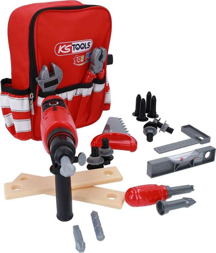 KS Tools for Kids 100201 Werkzeug-Rucksack für Kinder mit Sortiment | 25-tlg.