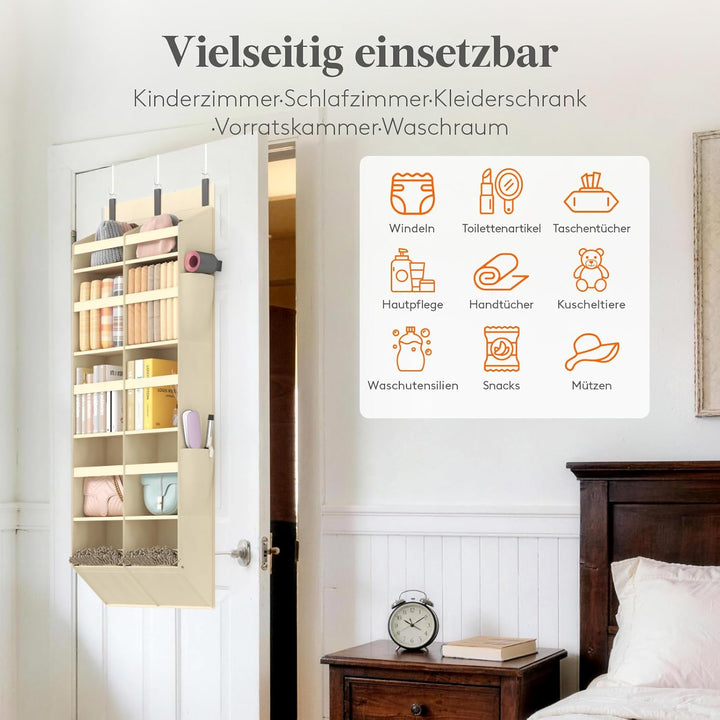 Lifewit Türorganizer Hängeorganizer, 10 Regal klar Fenster hängende Lagerung mit 4 Seitentaschen, Tü