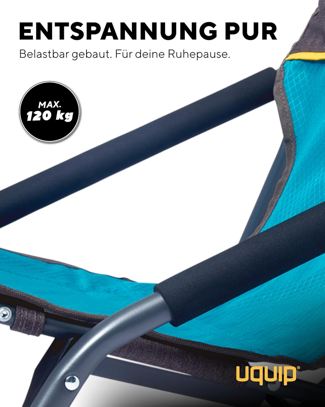 Uquip Campingbedarf, Stahl, Rip Stop Polyester 600 D, Blau, Standard