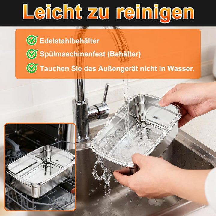 Elektrische lunchbox hermobehälter für Essen mit Akku – 24000 mAh,1,3 L beheizbare lunchbox,3D-Vollf
