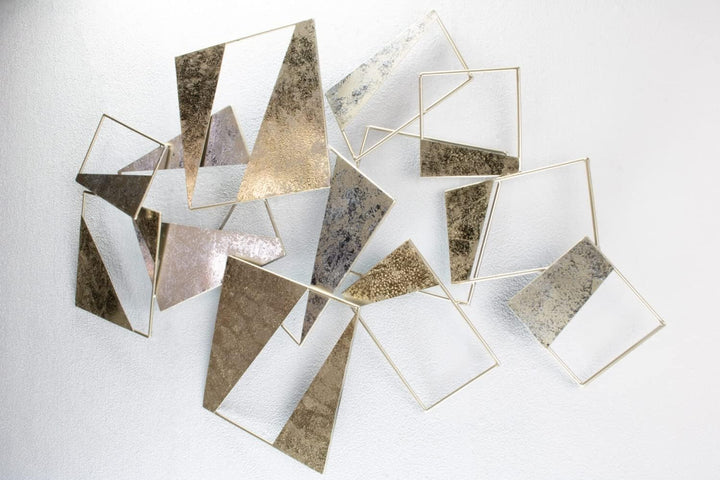 KunstLoft Wanddeko Metall | 100% HANDGEFERTIGT | 120x80x8cm | Wandbild Metall 'Mit Ecken und Kanten'