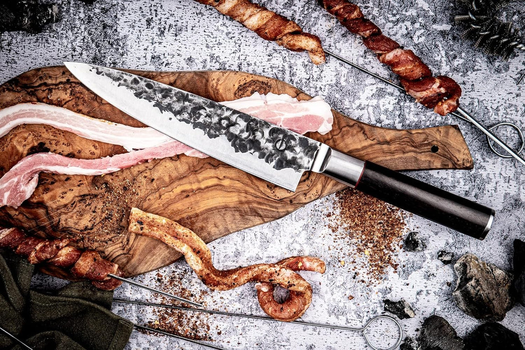 Forged Sebra Kochmesser 20cm, handgefertigt, in Holzkiste