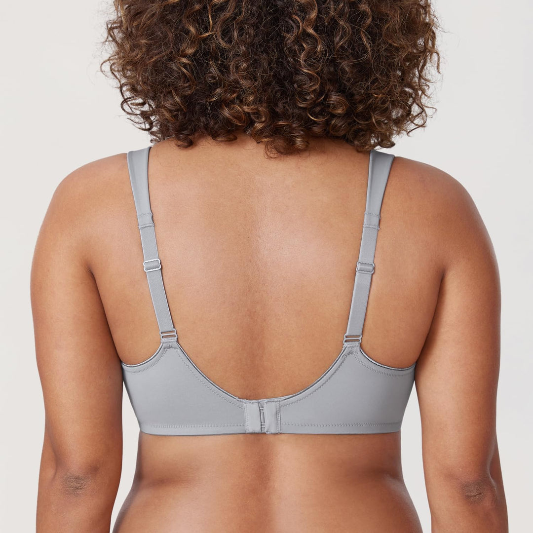 DELIMIRA Damen T-Shirt Minimizer BH mit Bügel Grosse Grössen Ohne Gepolstert 75C Quantengrau, 75C Qu