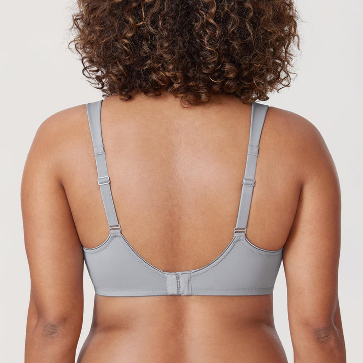 DELIMIRA Damen T-Shirt Minimizer BH mit Bügel Grosse Grössen Ohne Gepolstert 75C Quantengrau, 75C Qu
