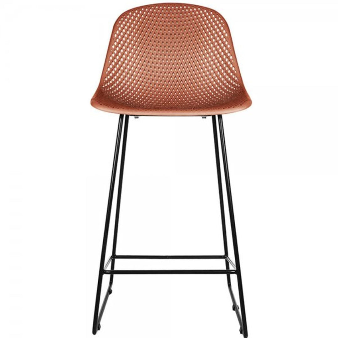 Present Time Barstuhl, Diamond-Mesh Braun