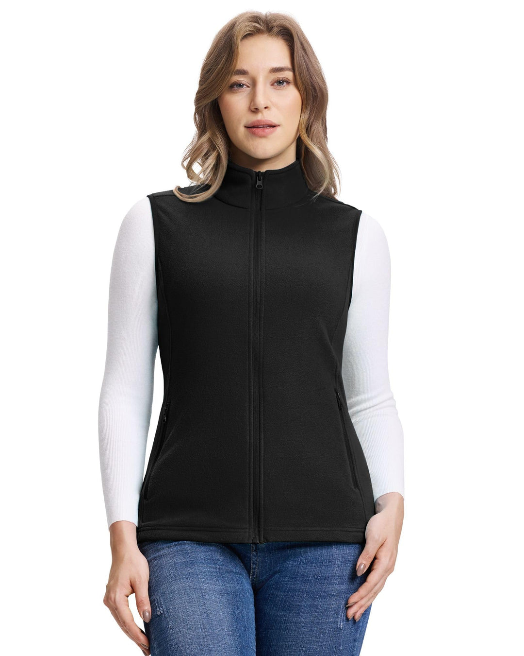 Outdoor Ventures Damen Weste Fleece Outdoor Polar Fleeceweste Ärmellos Jacke Luafwesten für Frauen S
