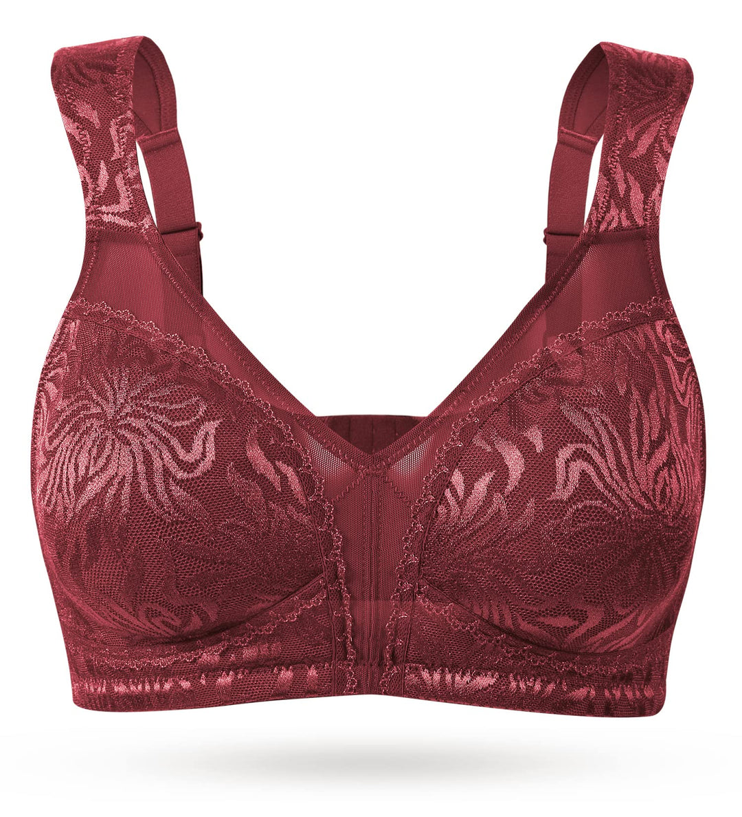 Wingslove Damen Minimizer BH ohne Bügel Grosse Brüste Bügelloser Entlastungs Breite Träger Vollfigur