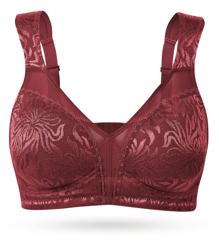 Wingslove Damen Minimizer BH ohne Bügel Grosse Brüste Bügelloser Entlastungs Breite Träger Vollfigur
