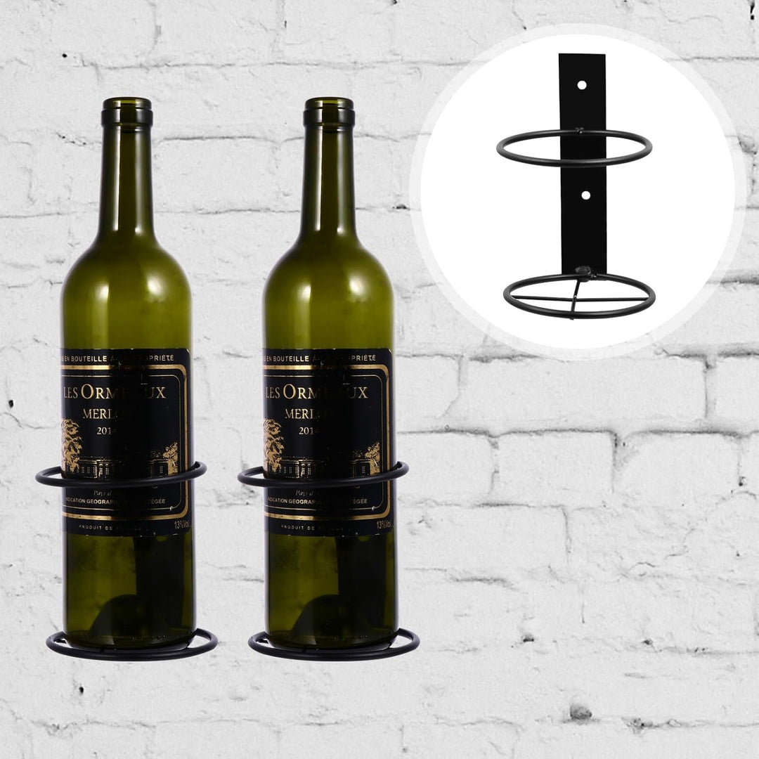 Cabilock 6Pcs Weinregal Wand Weinhalter Metall Rotwein Display Stand Einzelflaschenhalter für Hausba
