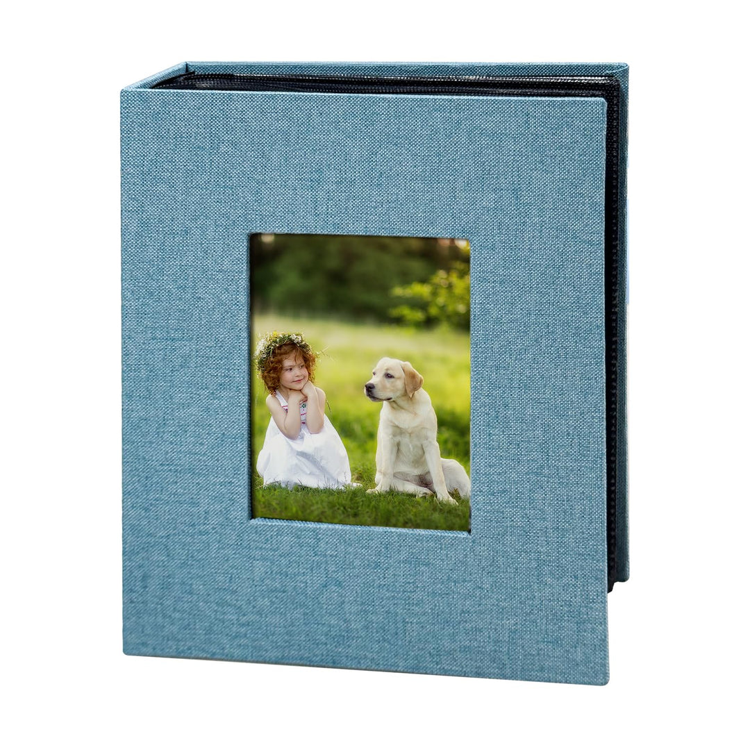 Fotoalbum 10,2 x 15,2 cm mit 200 Taschen, Einsteck-Bilderalben, Leineneinband, Erinnerungsbuch mit F