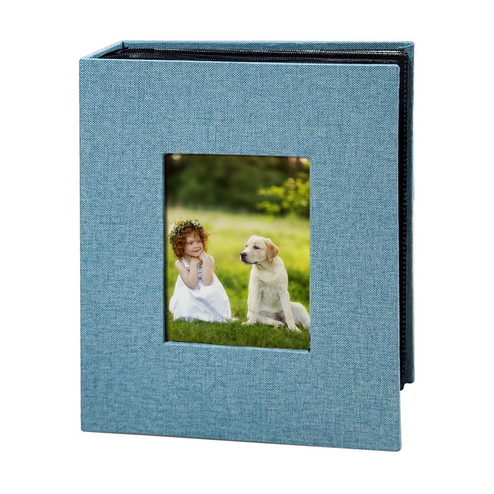 Fotoalbum 10,2 x 15,2 cm mit 200 Taschen, Einsteck-Bilderalben, Leineneinband, Erinnerungsbuch mit F
