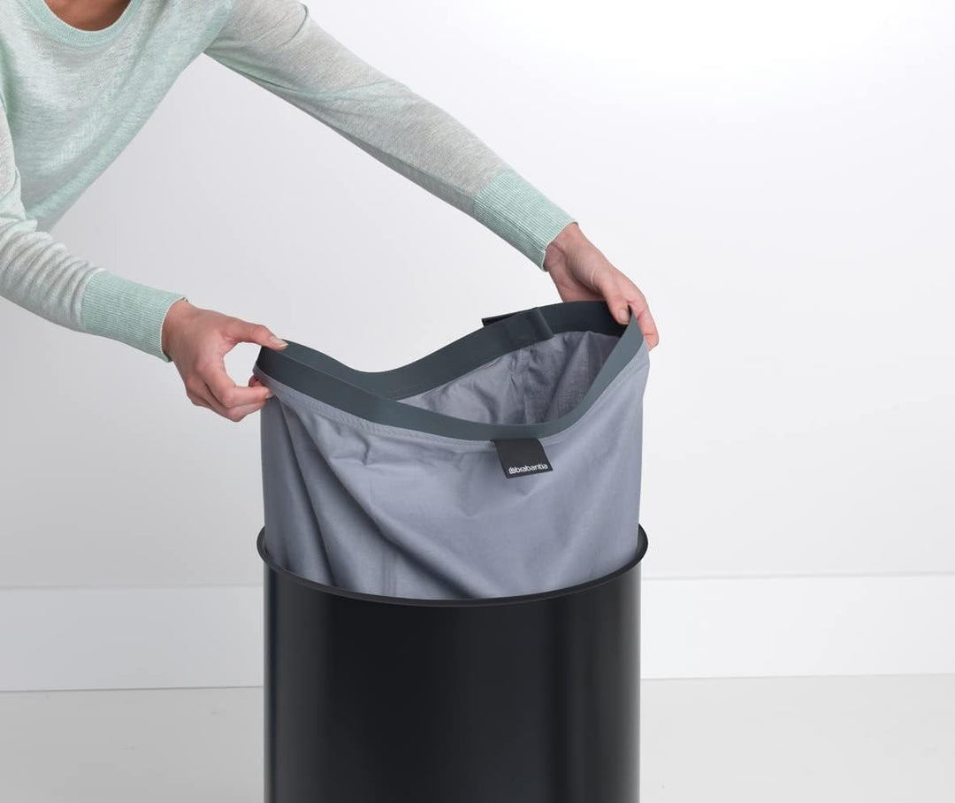 Brabantia Wäschebox mit Korkdeckel, Schwarz, 60 L 60L Wäschebox mit Korkdeckel Matt Black, 60L Wäsch