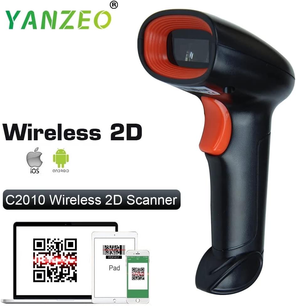 Yanzeo Handheld Barcode-Scanner USB Wireless 2.4G Barcode-Scanner 1D 2D QR Code Pos Laser Barcode-Le