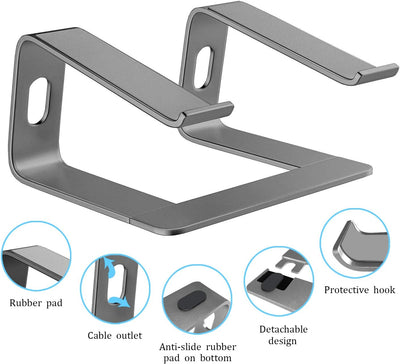 Orionstar Laptop Ständer, Ergonomischer Laptop Stand für Schreibtisch, Aluminium Laptop Halterung mi