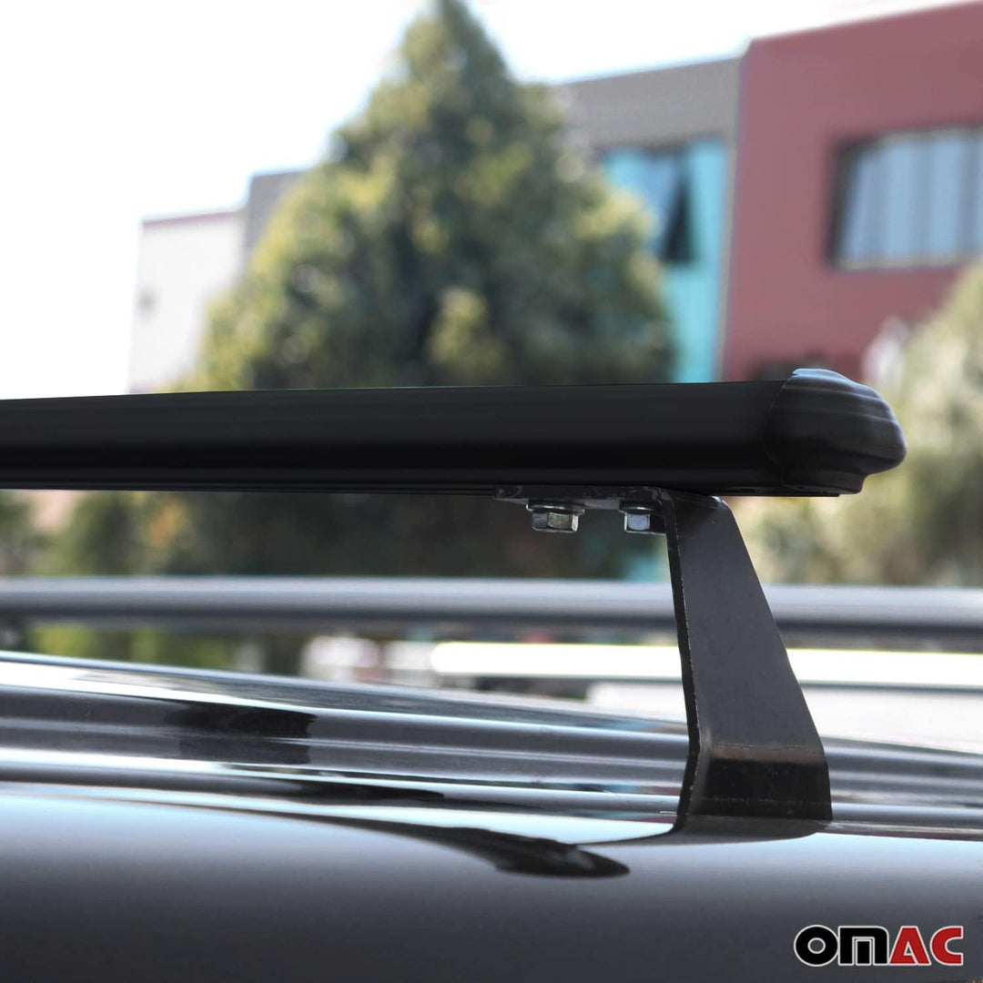 OMAC Dachträger Gepäckträger Relingträger kompatibel mit VW Caravelle T5 2003-2015 Alu Schwarz T5 Ca