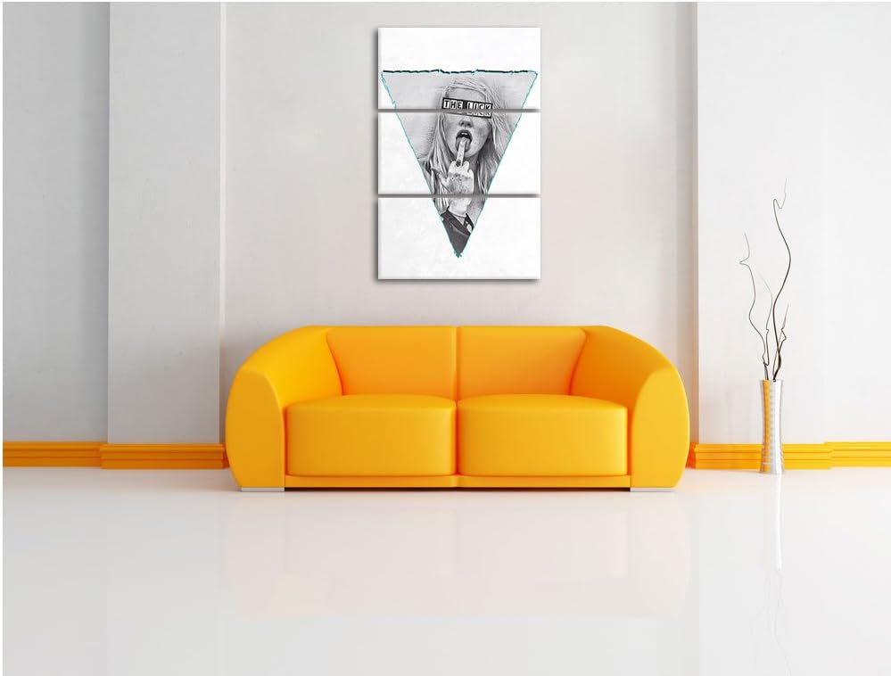 the Lick white 3-Teiler Leinwandbild 120x80 Bild auf Leinwand, XXL riesige Bilder fertig gerahmt mit