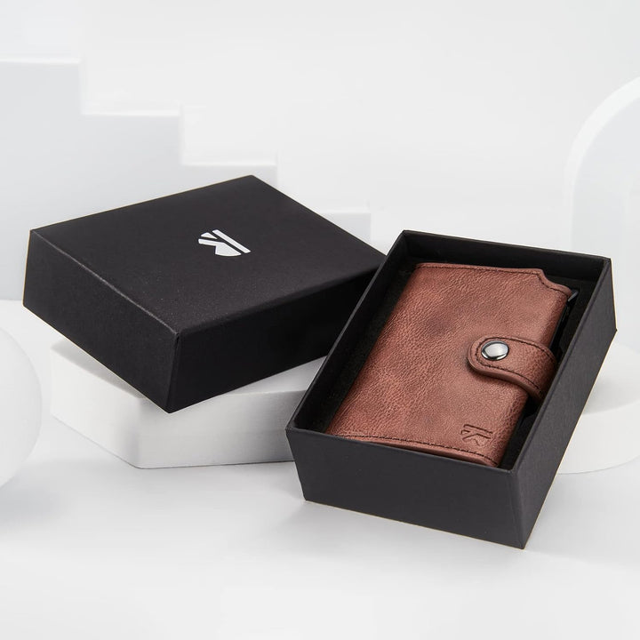 BEWMER 2 Shielded | Herren und Damen Slim Wallet mit RFID-Schutz Anti-Cloning | Kartenetui mit Münzf