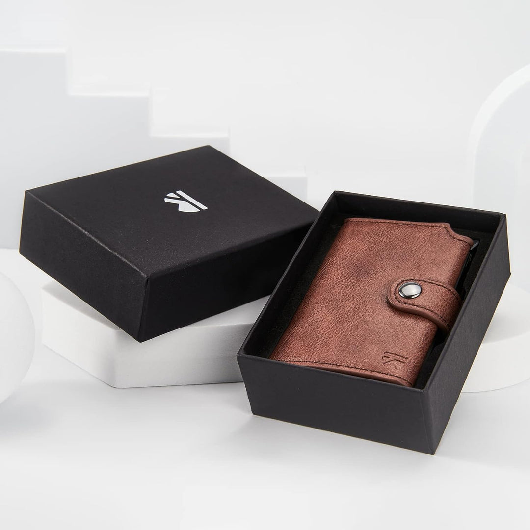 BEWMER 2 Shielded | Herren und Damen Slim Wallet mit RFID-Schutz Anti-Cloning | Kartenetui mit Münzf