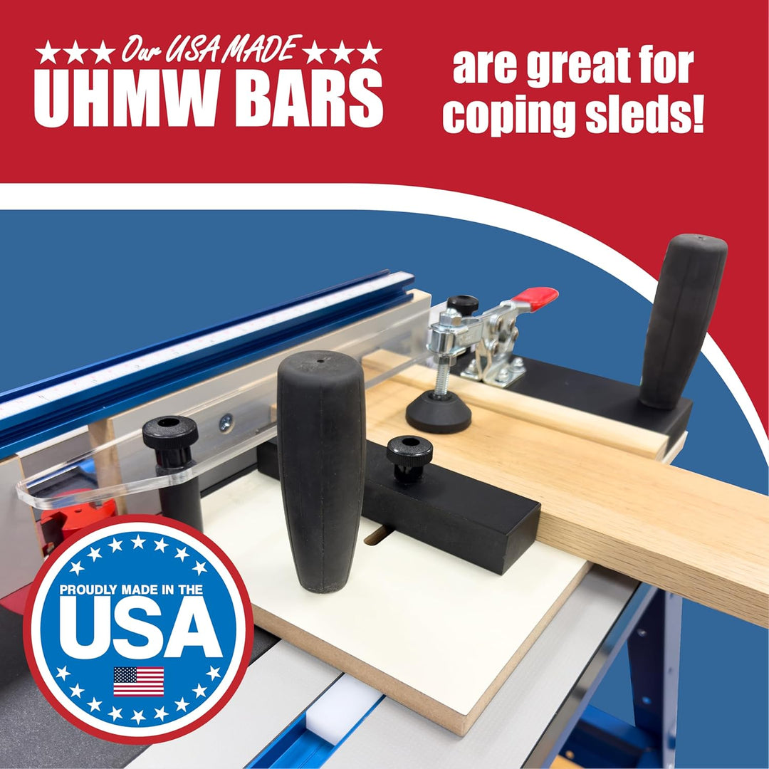 UHMW Precision Milled Bar 3/4" X 3/8" X 36" For Jigs, Fixtures or Miter Slots (size 3/4" x 3/8"). Sl